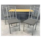 Metal Frame Dinette Table & 4 Chairs