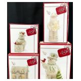 4pc Lenox Christmas Light Up Figures & Treat Dish