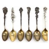6 Reed & Barton Harlequin 925 Demitasse Spoons