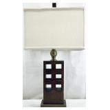 Uttermost Wood & Brass Mid Century Style Table