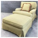 Quality Upholstered Club Chair & Ottoman