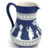 Wedgwood Blue Jasperware 6 " Etruscan Jug