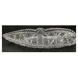 Antique American Brilliant Period Cut Glass Boat