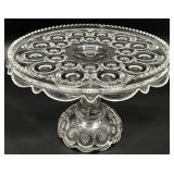 Antique EAPG Adams & Co. Palace Clear Cake Stand