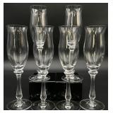 6pc Mikasa Ardmore Fluted Champagne Glasses