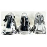 3 Art Deco Vintage Chrome Clam Shell Toasters