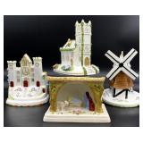 4pc Coalport Cottages