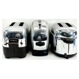 3pc Vintage Mid Century Chrome Toasters