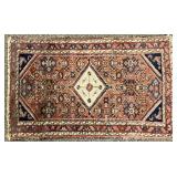 2.5 x 3.11 Antique / Vtg Hand Knotted Persian Rug