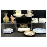Asst China Trinket Boxes, Small Dishes & More