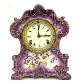 Antique Ansonia Clock Co. Porcelain Mantel Clock