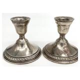 2 Sterling Silver Weighted Candlesticks