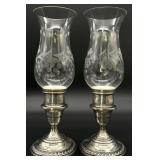 Pair M. Fred Hirsch Sterling Silver Candle Holders
