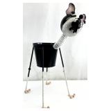 Large Spring Neck Metal Dog Planter