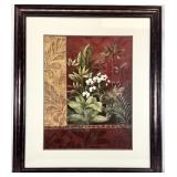 Large Vivian Flasch Floral Framed & Matted Art