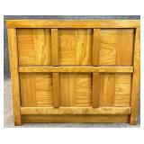 Vintage Fruitwood Two Drawer Nightstand