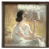 Thalia Flora-Karavia, Signed Pastel Portrait of
