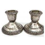 2 Sterling Silver Weighted Candlesticks
