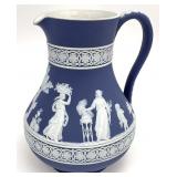 Wedgwood Blue Jasperware 8 " Etruscan Jug