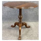 Cherry Single Pedestal Accent Table