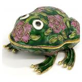 Oriental Cloisonne Style Frog Trinket Dish