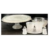9pc Sandwich Glass Cake Stand, Serving Dishes