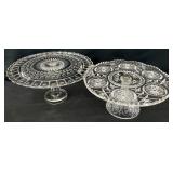 2 Vintage Glass Cake Stands