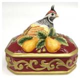 Fitz & Floyd Partridge Rectangular Box with Lid
