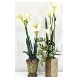 2pc Calla Lily & Amaryllis Faux Floral