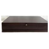 Mahogany Tone Flatware Box