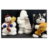 3 Ceramic Cookie Jars