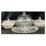 Vintage Glass Cake Plate, Candy Dishes & More