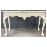 Distressed Ball in Claw Console Table