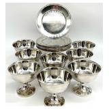 15pc Silverplate Plates & Champagne Coups