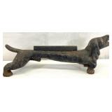 Antique Cast Iron Dog Boot Scraper, 22in L