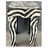 Zebra Print Accent Table