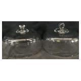 2 Glass 10 " Cake Domes