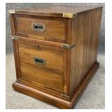 Campaign Style Two Drawer Stand