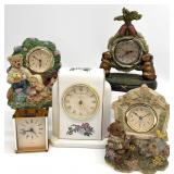 5pc Small Vintage Clocks