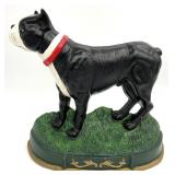 Antique / Vtg Cast Iron Boston Terrier Dog Door