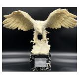 A Santini Large Marble American Eagle Sculpture