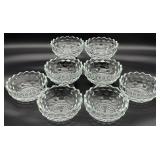 8 Cubist Style Glass Bowls