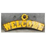 Metal " Welcome " Ranch Style Sign
