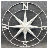 Metal Wall Hanging Compass Rose