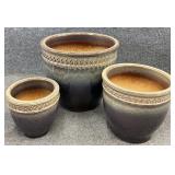 3 New Ceramic Planters