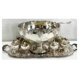 Vintage Silverplate Grape Motif Punch Set
