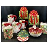 Asst Christmas Holiday Mugs, Canisters & More
