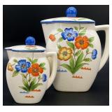 2pc Hinode Japan Pottery Pitcher & Creamer