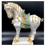 Chinese Tang Style Horse Crackle Ceramic Statue
