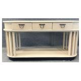 New Natural Finish 3 Drawer Console